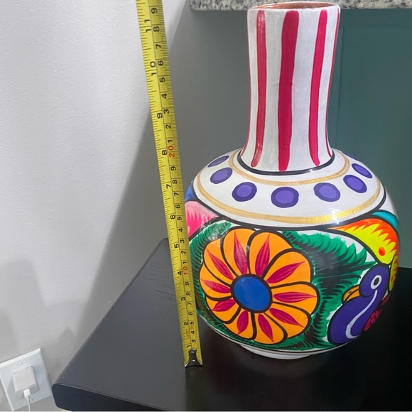 TONALA MEXICAN POTTERY HAND PAINTED WATERY JUG - Picture 2 of 7